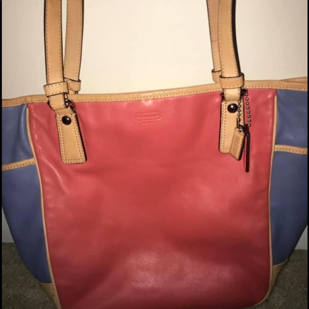 Color block Coach purse